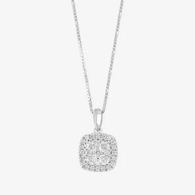 Effy  1 CT. T.W. Mined White Diamond Sterling Silver Cushion 2-pc. Jewelry Set