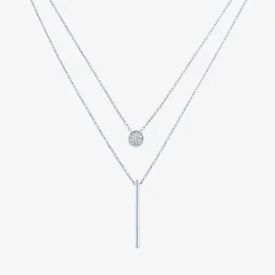 YES, PLEASE!  2-pc. Diamond Accent Bar Necklace Set Sterling Silver or 14K Gold Over