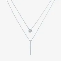 YES, PLEASE! 2-pc. Diamond-Accent Bar Necklace Set Sterling Silver or 14K Gold Over