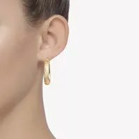 14K Gold 30mm Round Hoop Earrings