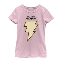 Little & Big Girls Black Adam Crew Neck Short Sleeve DC Comics Graphic T-Shirt