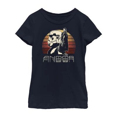 Little & Big Girls Andor Crew Neck Short Sleeve Star Wars Graphic T-Shirt