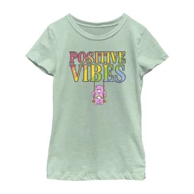 Little & Big Girls Crew Neck Short Sleeve Care Bears Graphic T-Shirt