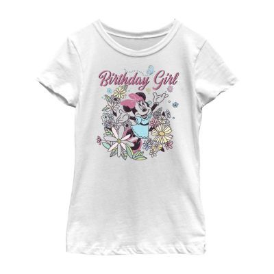 Little & Big Girls Disney Crew Neck Short Sleeve Minnie Mouse Graphic T-Shirt