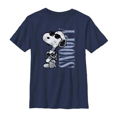 HYBRID TEES Big Boys Crew Neck Long Sleeve Snoopy Graphic T-Shirt
