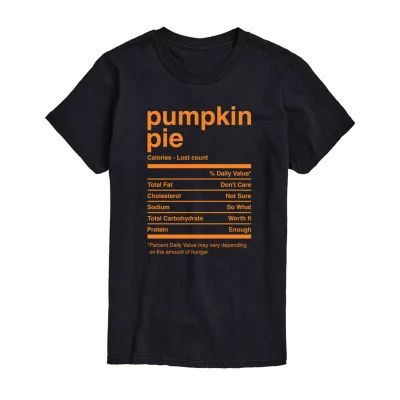Pumpkin Pie Mens Crew Neck Short Sleeve Regular Fit Graphic T-Shirt