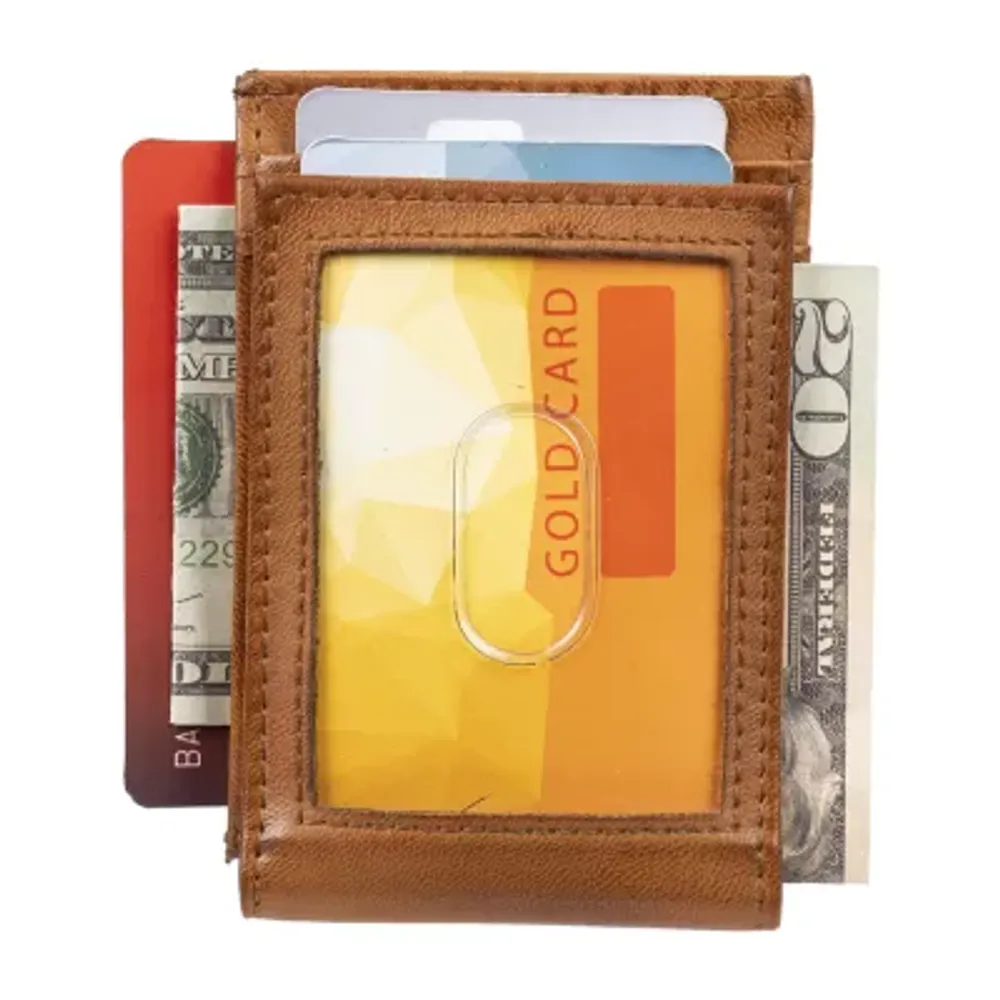 J. Ferrar Mens Magnetic RFID Blocking Bifold Wallet