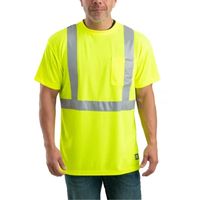 Berne Hi Vis Class 2 Performance Mens High Visibility Short Sleeve Safety Shirt