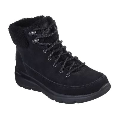 Skechers Womens Glacial Ultra Woodlands Flat Heel Lace Up Boots