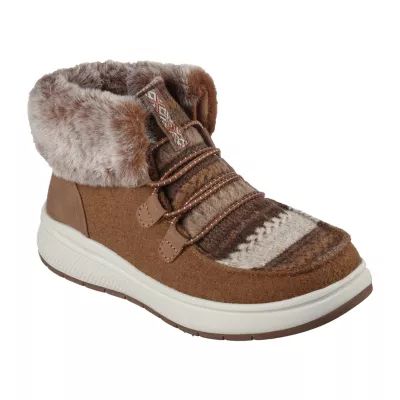 Skechers Bobs Womens Skipper Wave Flat Heel Booties