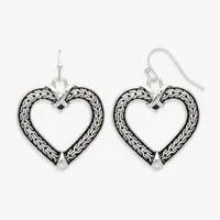 Mixit Womens Heart Drop Earrings