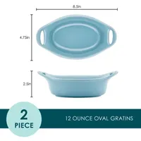 Rachael Ray Ceramic Oval 2-pc. Au Gratin Dish