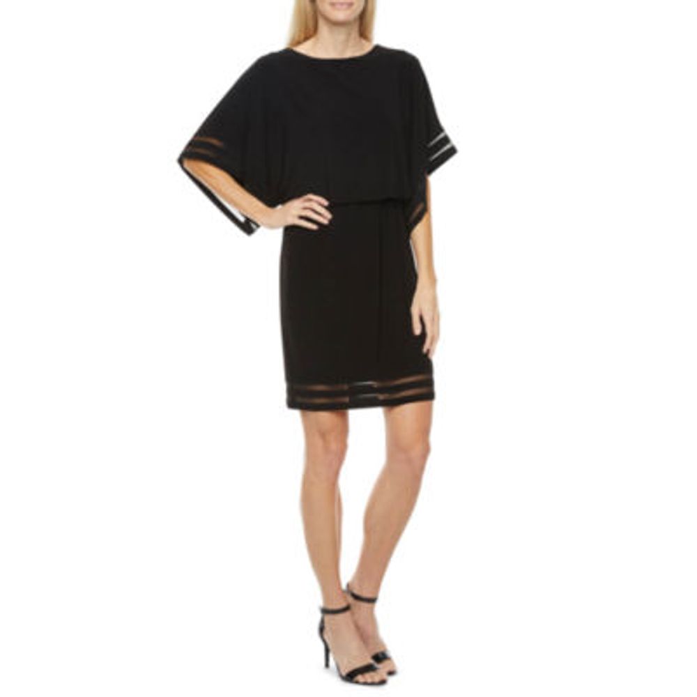 Jessica Howard Women's 3/4 Sleeve V Neck Dress