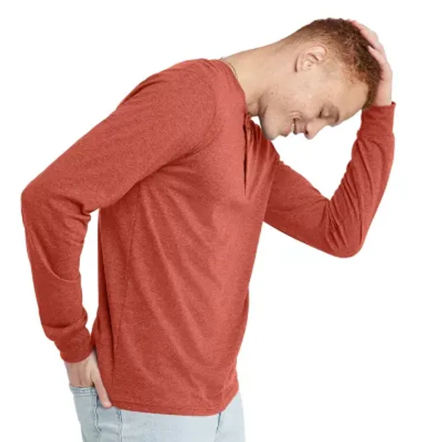 Hanes Mens Long Sleeve Henley Shirt - JCPenney