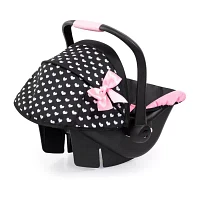 Bayer Design Deluxe Car Seat With Black & Pink Hearts Toy Playset