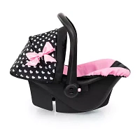 Bayer Design Deluxe Car Seat With Black & Pink Hearts Toy Playset