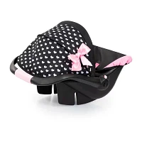 Bayer Design Deluxe Car Seat With Black & Pink Hearts Toy Playset