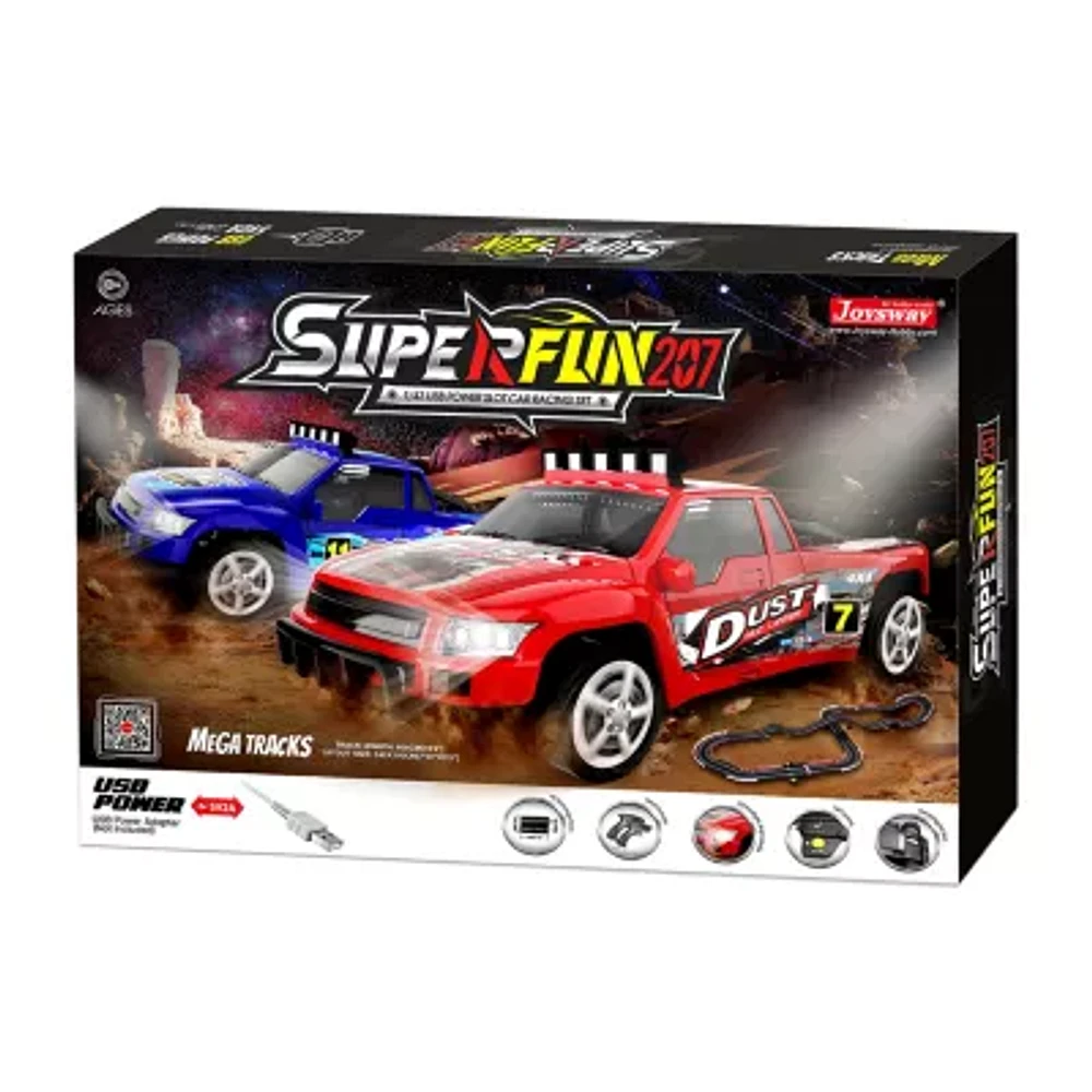 Joysway "Superfun Power Slot Car Racing Set - Layout Size: 94""X39""" 92-pc. Car