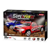 Joysway "Superfun Power Slot Car Racing Set - Layout Size: 94""X39""" 92-pc. Car