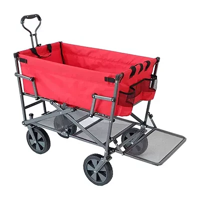 Mac Sports Double Decker Red Wagon - Utility Garden Cart