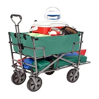 Mac Sports Double Decker Green Wagon - Utility Garden Cart
