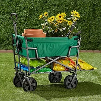 Mac Sports Double Decker Green Wagon - Utility Garden Cart