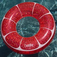 Coconut Float Pink Grapefruit Glitter Water Accessory Pool Float