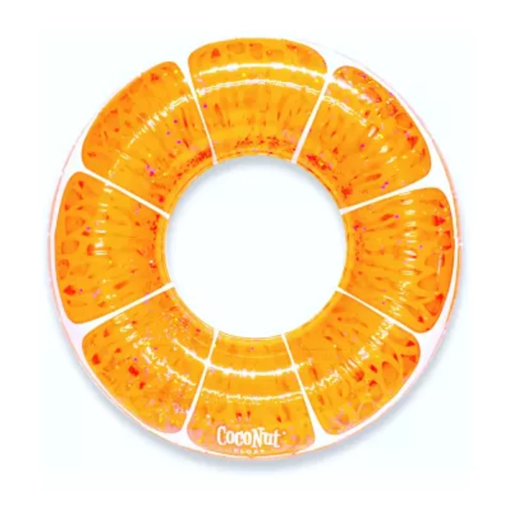 Coconut Float Tangerine Orange Glitter Water Accessory Pool Float