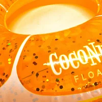 Coconut Float Tangerine Orange Glitter Water Accessory Pool Float