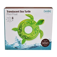 Coconut Float Green Translucent Sea Turtle Water Accessory Pool Float