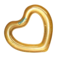 Coconut Float Gold Glitter Heart Pool Float