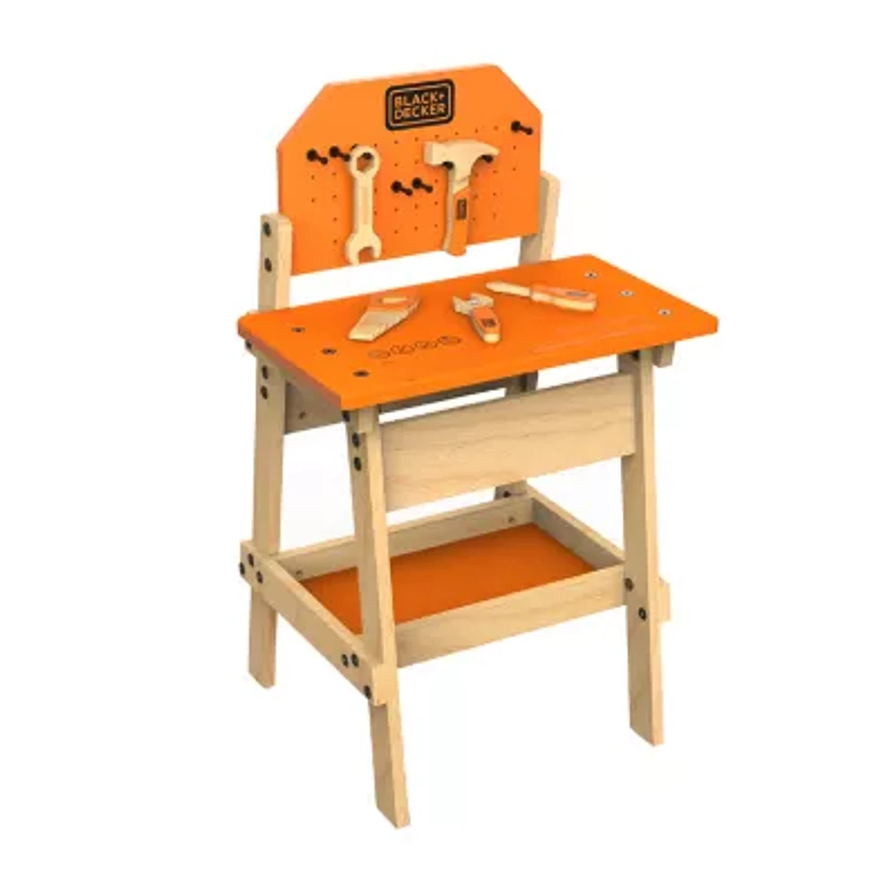 Black+Decker Workbench And Six Piece Wooden Tool Set