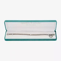 Sparkle Allure Diamond Accent 7.25 Inch Heart Tennis Bracelet