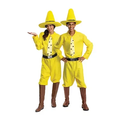 Unisex Adult Person In The Yellow Hat Curious George Costume