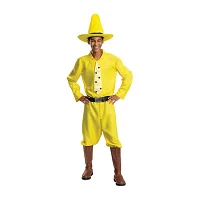 Unisex Adult Person In The Yellow Hat Curious George Costume