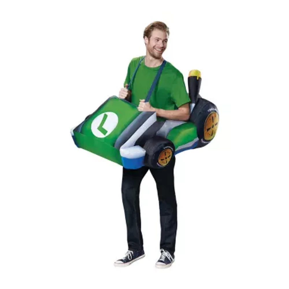 Mens Kart Inflatable Luigi Costume