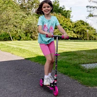 Ozbozz Nebulus Two Wheel Kids Scooter: Pink & Black Scooter