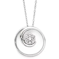 Diamond Blossom 1/6 CT.T.W. Natural Diamond Swirl Pendant Necklace