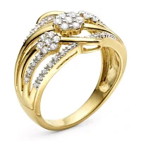 Diamond Blossom 3/8 CT.T.W. Natural Criss-Cross Ring