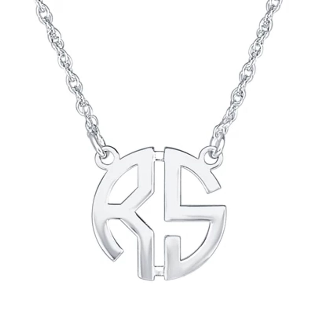 Personalized 15mm Block Monogram Necklace