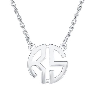 Personalized 15mm Block Monogram Necklace