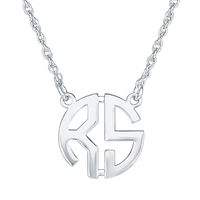 Personalized 15mm Block Monogram Necklace