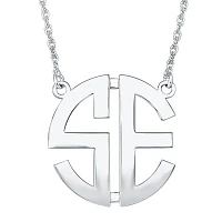 Personalized 25mm Block Monogram Necklace