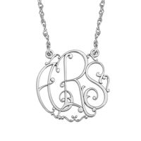 Personalized 20mm Ivy Monogram Initials Pendant Necklace