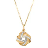 Womens 1/ CT. T.W. Natural White Diamond 10K Gold Pendant Necklace