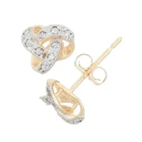 1/10 CT. T.W. Mined White Diamond 10K Gold 5.5mm Stud Earrings