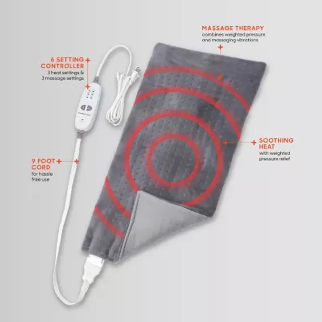 WeightedWarmth™ Extra-Wide Weighted Heating Pad