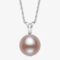 Yes, Please! Womens Pink Cultured Freshwater Pearl Sterling Silver Pendant Necklace