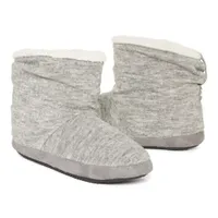 Isotoner Heathered Knit Womens Bootie Slippers