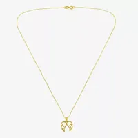 Womens 14K Gold Wing Pendant Necklace